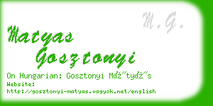 matyas gosztonyi business card